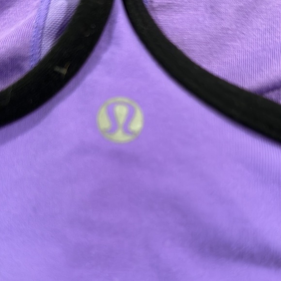 LULULEMON TOP PURPLE AND BLACK WITH INSIDE BRA - Picture 6 of 9